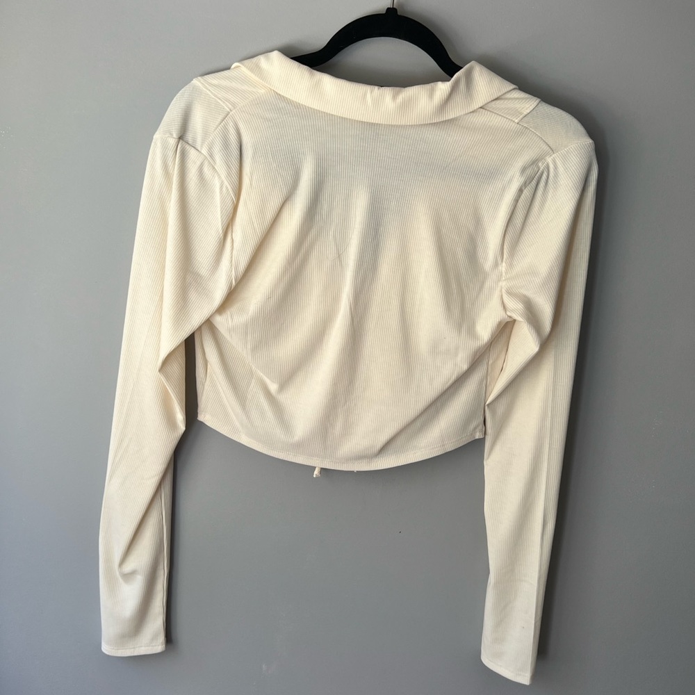 FOREVER 21 Cream Knit Long Sleeve Top - Picture 3 of 3
